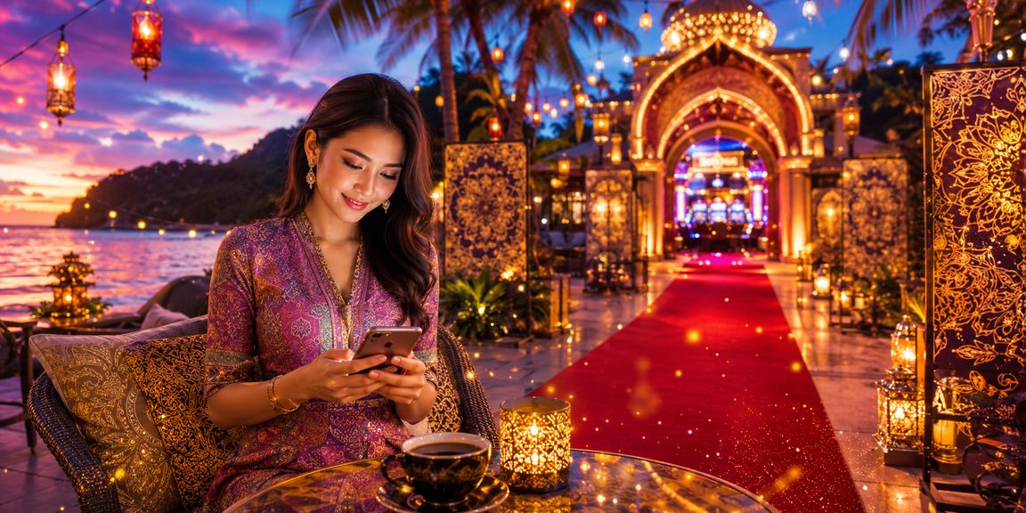 Pengalaman kasino mudah alih gaya Langkawi menggambarkan akses platform dari telefon pintar